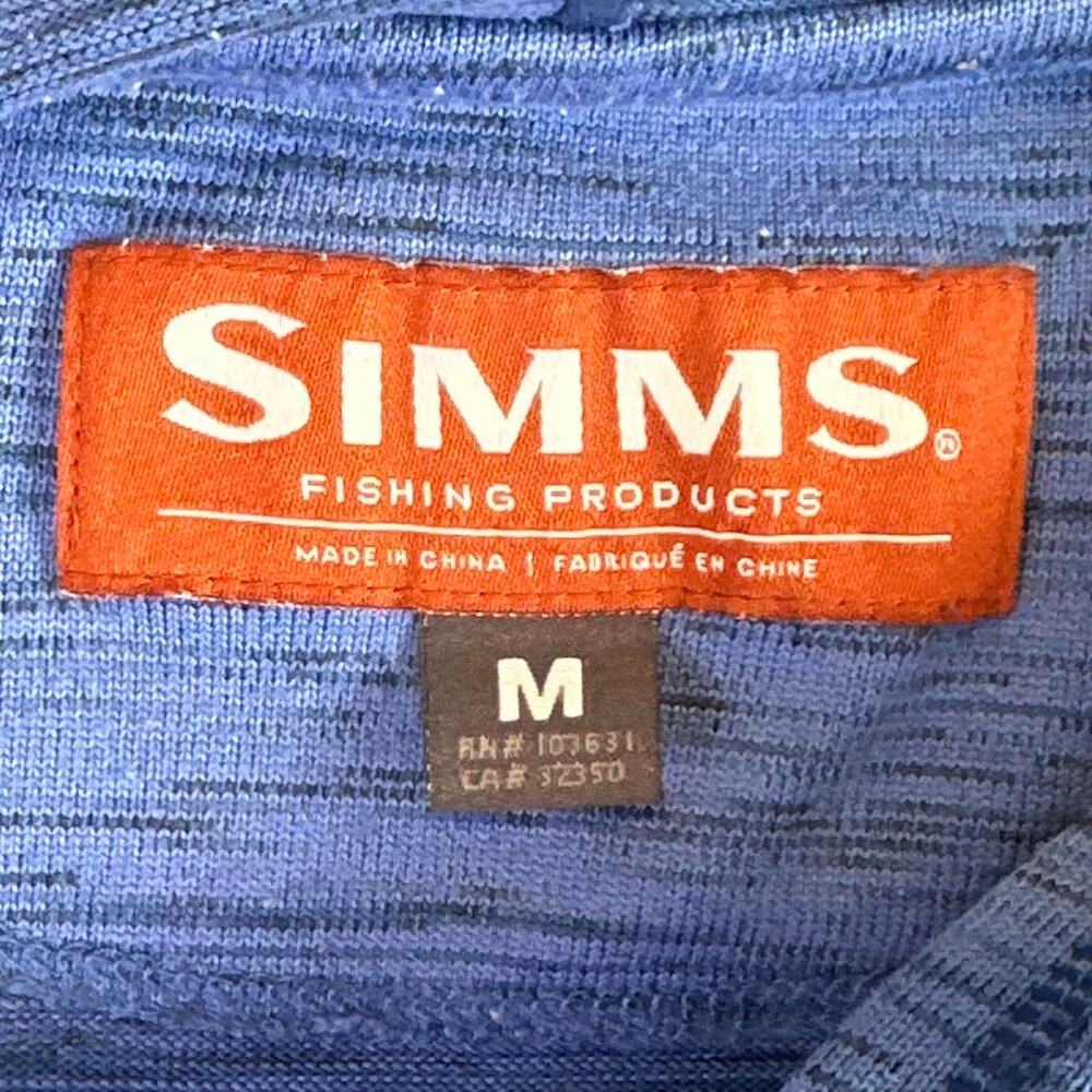 Simms Fishing Hoodie Womens Medium Blue Performance Hooded Shirt Outdoor - Picture 3 of 6
